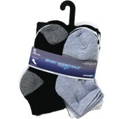 Wholesale - 10pk KIDS SPORT ESSENTIALS DBL LOGO HC NS SOCKS SIZE 4-6, UPC: 193159199074
